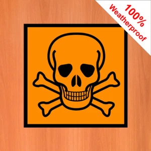 Poison skull and crossbones sticker DANG034 Warning labels and hazard notices - Picture 1 of 2