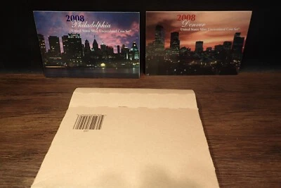 2008 US Mint - P&D Philadelphia & Denver - Uncirculated 28 Coin Set COA (U08) - Image 1 of 2