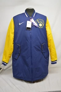 MILWAUKEE BREWERS Nike Repel Authentic Collection Dugout Full-Zip Jacket Men's L - Picture 1 of 12