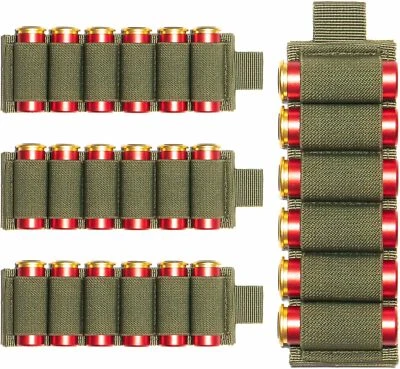 4 Packs 6 Rounds Shotgun Side Saddle Carrier 12/20 Gauge Shotgun Shell Holder - Image 1 of 4