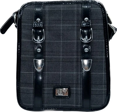 Bolso Bandolera Mujer BEIJO’s con Cuero Sintético Negro y Gris Plata Ext. Foto 1 de 4