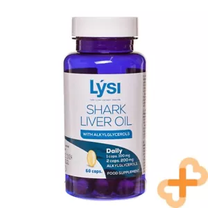 LYSI Haifischleberöl 500mg 60 Kapseln Nahrungsergänzungsmittel Immunsystem Na... - Bild 1 von 24