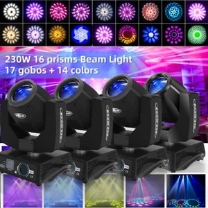 1/4PCS 7R 230W testa mobile fascio luce nitida 8 prismi strobo DMX palco DJ party - Foto 1 di 18