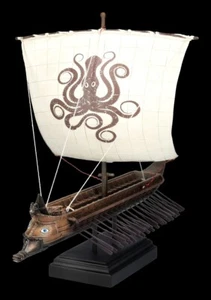 Trirème Grecque Avec Voile De Kraken | Modèle De Bateau Mythologique - Bild 1 von 8