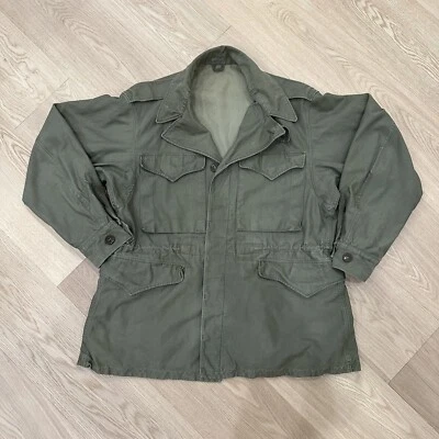 WWII M1943 Field Jacket Size 40R Army Green HBT WW2 Military Rare 40s Vintage - Image 1 of 4