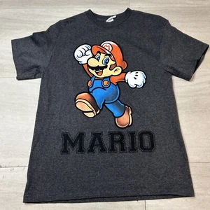 Super Mario T-Shirt Men's Size Medium Grey - Picture 1 of 4