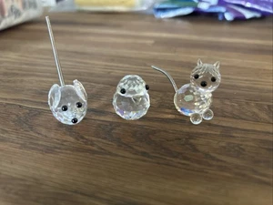 Topo gatto uccellino figura in cristallo Swarovski - Foto 1 di 2