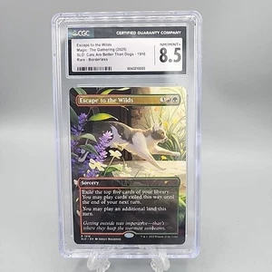 Escape To The Wilds 1916 Borderless MTG SLD Cats Are Better CGC 8.5 Low Pop - Picture 1 of 10