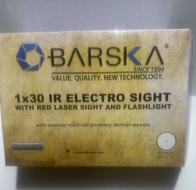 Barska Tacctical Electro Sight 1x30 IR with Red Laser Sight & Flashlight NEW - Image 1 of 4