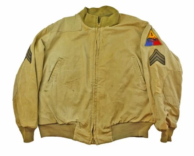 Chaqueta cisterna reforzada del ejército de Estados Unidos Segunda Guerra Mundial 1ª División Blindada Foto 1 de 4