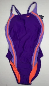 Speedo One Piece Swimsuit Purple Haze Size 12 Athletic Swimsuit - Picture 1 of 8
