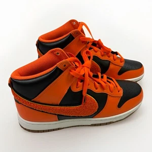 Nike Dunk High Retro Chenille Swoosh - Safety Orange Sz 10 DR8805-002 Athletic - Picture 1 of 11