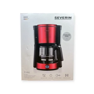 Severin KA 4817 Kaffeemaschine Rotmetallic-Schwarz 1,25L 10 Tassen Filterkaffee - Bild 1 von 2