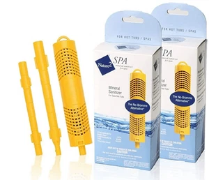 New 2 Pack Nature2 Mineral Filters Sticks for Hot Tub Spa Swimming Pool Yellow - Picture 1 of 3