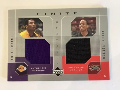 2002-03 UD Finite Elements Dual Warm-Ups Allen Iverson Kobe Bryant HOF - Image 1 of 4