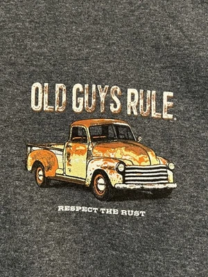 Camiseta Old Guys Rule Respect The Rust Hombre 3XL Gris Algodón Foto 1 de 4