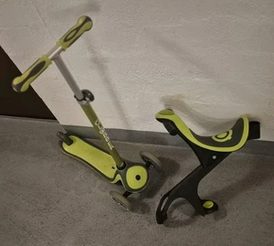 GLOBBER Elite Deluxe Lights Tretroller Kinder 120/80mm ABEC 5 3-rädrig Lime grün - Bild 1 von 4