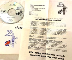 11/20/98 ROCK OVER LONDON LIVE: HULTSFREDSFESTIVALEN, 1997: CARDIGANS (2 TUNES) - Picture 1 of 2