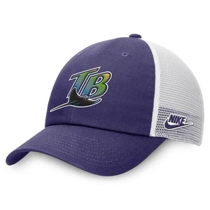 Tampa Bay Rays MLB Nike Rise Purple/White Adjustable Trucker Hat - SIZE: OSFA - Picture 1 of 6