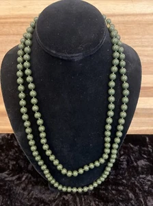 Vintage Hunter Green Boho Hippie Necklace Multiple Ways To Style! - Picture 1 of 4