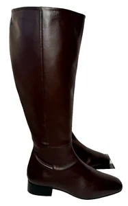 Botas de cuero John Lewis para mujer UK 5 / EU 38 Vienna marrón hasta la rodilla cremallera completa - Imagen 1 de 18