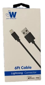 New JW Just Wireless 6ft USB-C Connector Cables In Black - Picture 1 of 2