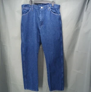 Wrangler Jeans Mens 38x32 Blue Cowboy Cut 13MWZPW Western Rodeo American Denim - Picture 1 of 9