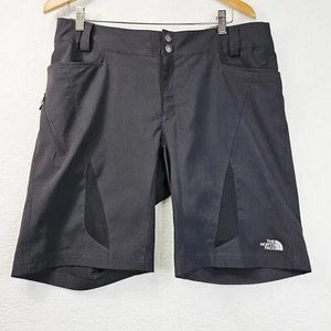 The North Face Womens Large Shorts Black Polyester Stretchy Sports Outdoors - Picture 1 of 17