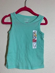 NWT Garanimals Tank Top Summer Casual Solid Teal Blue Toddler Girls Size 2T - Picture 1 of 4