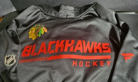 NHL Authentic Pro Chicago Blackhawks Hooded Sweatshirt Size Large L G Hockey Cover