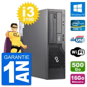 PC Fujitsu Esprimo E500 Dt Intel i3-2100 RAM 16Go Scheibe 500Go Windows 10 Wifi - Bild 1 von 3