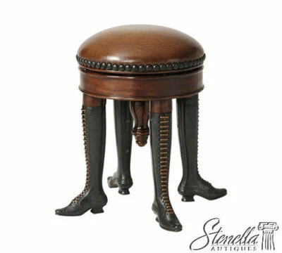 L52525E: THEODORE ALEXANDER Curious Stool w Shoe Feet  Model #4421-001  ~ NEW - Image 1 of 4