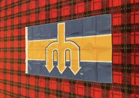 Brand New THROWBACK Seattle Mariners Flag 3 foot by 5 foot Cover
