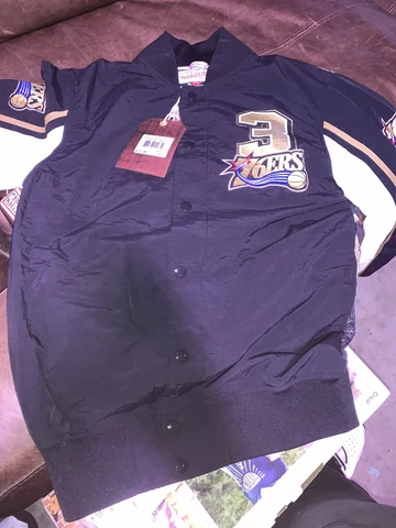 Allen Iverson Philadelphia 76ers Warm Up Jacket Mitchel And Ness Size Small Cover