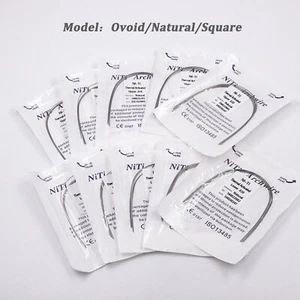 Dental Orthodontic Niti Thermal Activated Round Arch Wire Ovoid/ Natural/ Square - Picture 1 of 22