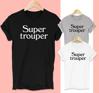 GILDAN (PERFECTTEE) Super trouper T Shirt Vintage Disco 70's T-Shirt Party T shirt