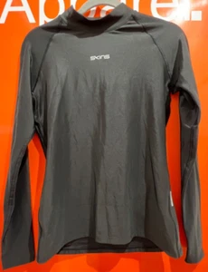 Skins DNAmic Force Thermal Long Sleeve Mock Neck Top, Black, Size M, B61/12635 - Picture 1 of 2