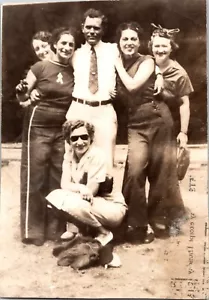 Antique Photo Smiling Pretty Woman Posing With Handsome Man Trimmed READ - Picture 1 of 2