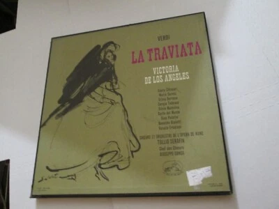 Verdi Victoria De Los Angeles, SERAFIN TRAVIATA 3 LP BOX HMV UK FALP 658-660 NM - Image 1 of 4