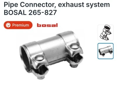 Nuevo - Conector tubo escape Bosal 265-827 Volkswagen Jetta Audi Foto 1 de 4