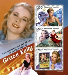Togo - Aniversario Grace Kelly 2022 - Hoja de 3 sellos - TG220329a - Imagen 1 de 1