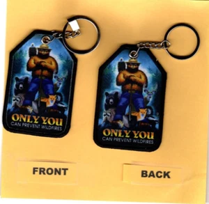SMOKEY BEAR    SUBLIMATION   Key Chain APPROX SIZE 3.5X2.25" - Picture 1 of 1
