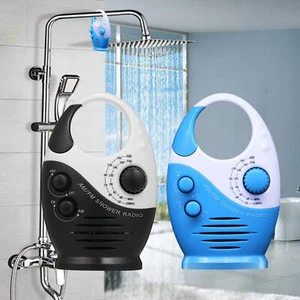 Shower Radio Waterproof AM FM Radio Portable Radio Mini Speaker Portable - Picture 1 of 14