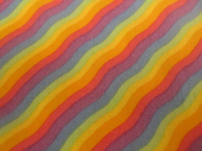 Baumwollstoff skurril Heidi Pridemore Blanko Quilten Regenbogen Streifen BTYx 42 - Bild 1 von 4