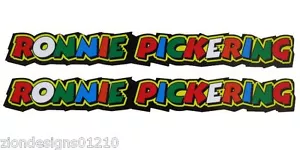 Ronnie Pickering Grafiken Aufkleber X 2 Rossi Stil, Fahrer für Health - Bild 1 von 3