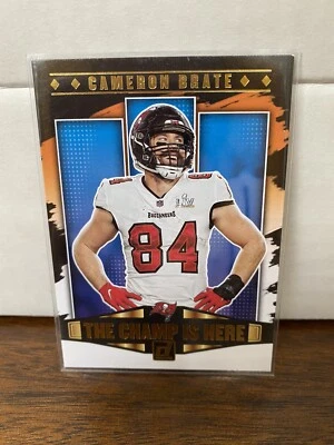2021 Cameron Brate The Champ Is Here #CIH-7 NFL Donruss Football Tampa Bay - Image 1 of 2