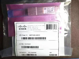New Cisco QSFP-40G-LR4-S Compatible 40G LR4 QSFP+ 1310nm 10km Transceiver - Picture 1 of 3