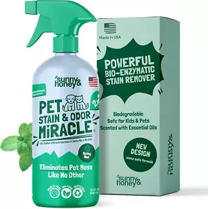 Miracle Pet Stain & Odor Remover - Enzyme Cleaner for Carpets & Furniture 32oz - Picture 1 of 12