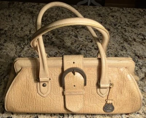 Brahmin Prissy Collection Yellow Leather Crocodile Embossed Doctor Satchel Bag - Picture 1 of 21