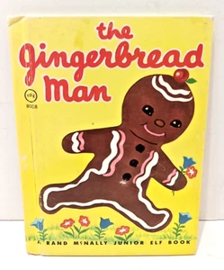 The Gingerbread Man c1954 Vintage Rand McNally Junior Elf Book - Imagen 1 de 5